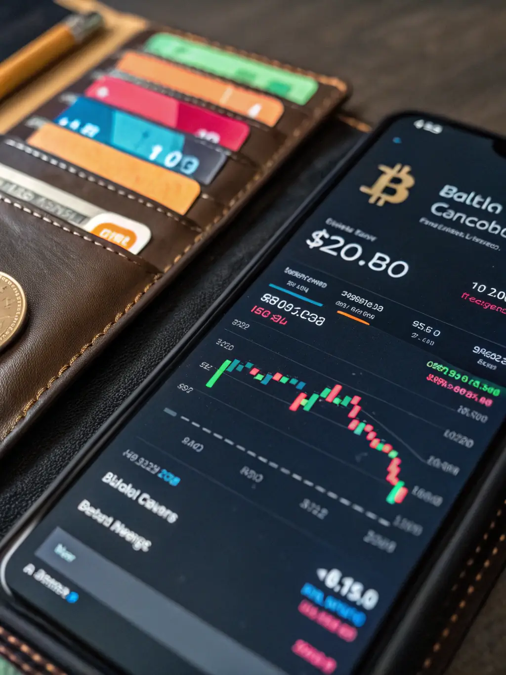 An image of a digital wallet displaying the BDC balance, with security icons surrounding it, emphasizing the security features of the coin.